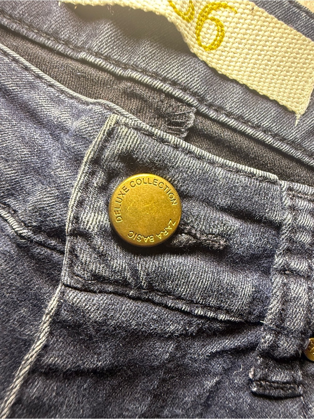 Zara Vintage Rare Basic Deluxe Denim Department Blue Dark Wash Jeans Size US 4 - Picture 7 of 11